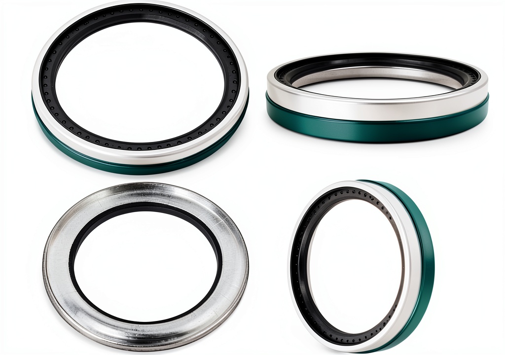 Installing HUDEX Wheel Seal 6in Zinc Heavy Duty for Trucks on a wooden workbench