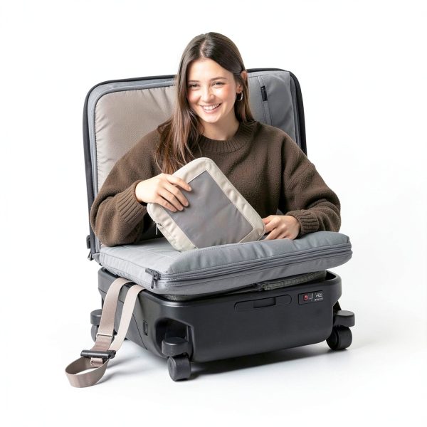 Compression Packing Cubes Aerotrunk 6 Pack Beige Nylon Travel-8