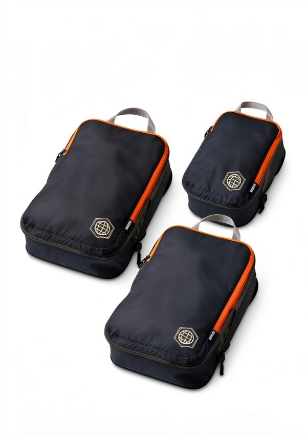 Compression Packing Cubes Volcano Grey Orange 3-Piece Set by TRIPPED-2