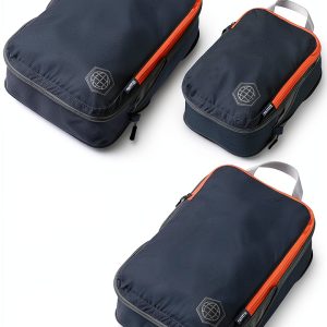 Compression Packing Cubes Volcano Grey Orange 3-Piece Set by TRIPPED-0