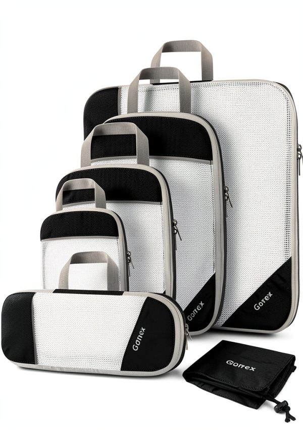 Gonex 6‑Piece Packing Cubes Ultra Soft Nylon Travel Organizer-0