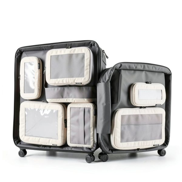 Compression Packing Cubes Aerotrunk 6 Pack Beige Nylon Travel-3