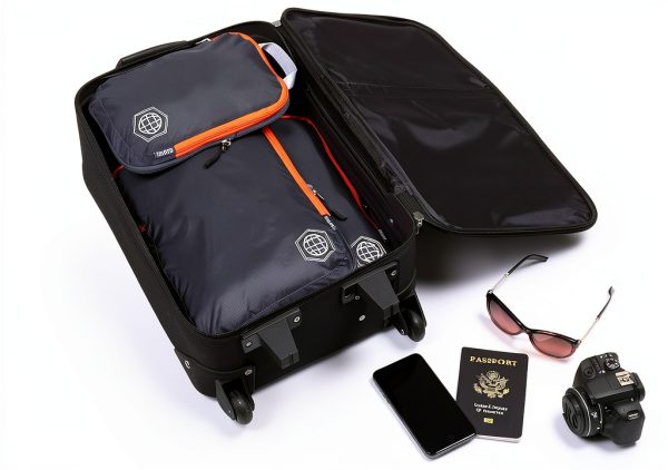 Compression Packing Cubes Volcano Grey Orange 3-Piece Set by TRIPPED-1