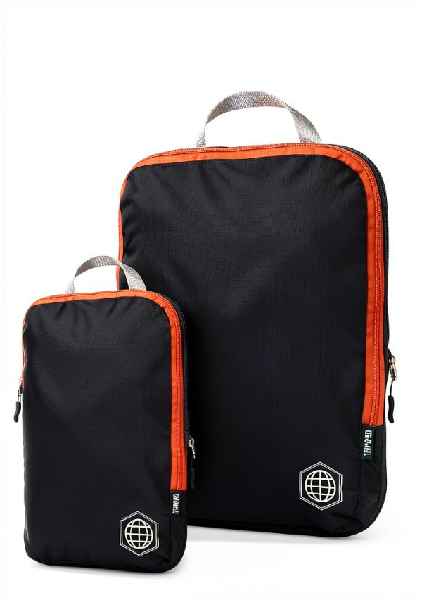 Compression Packing Cubes Volcano Grey Orange 3-Piece Set by TRIPPED-3