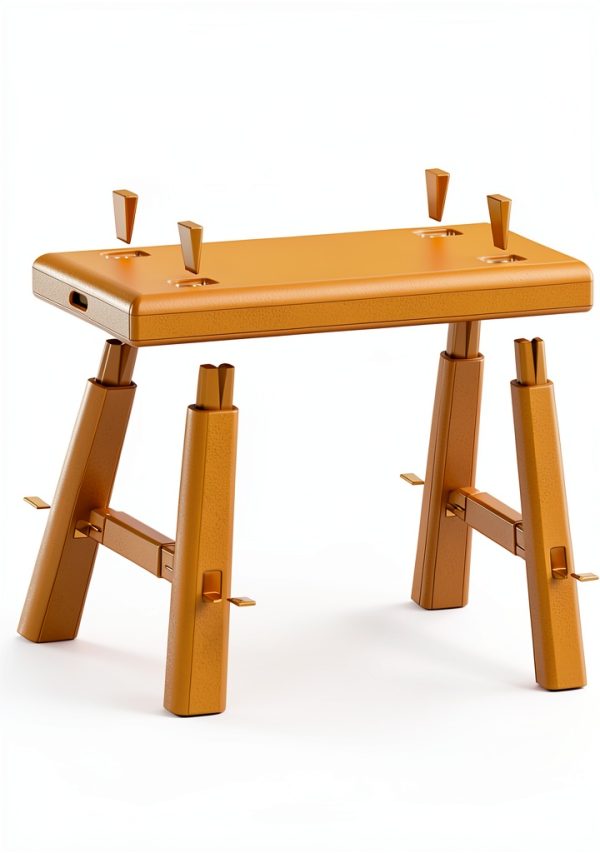 Handmade Solid Wood Stool Milking10 Height Wooden Step Stool Simple Wooden Viking (12" Long 6" Wide)-5