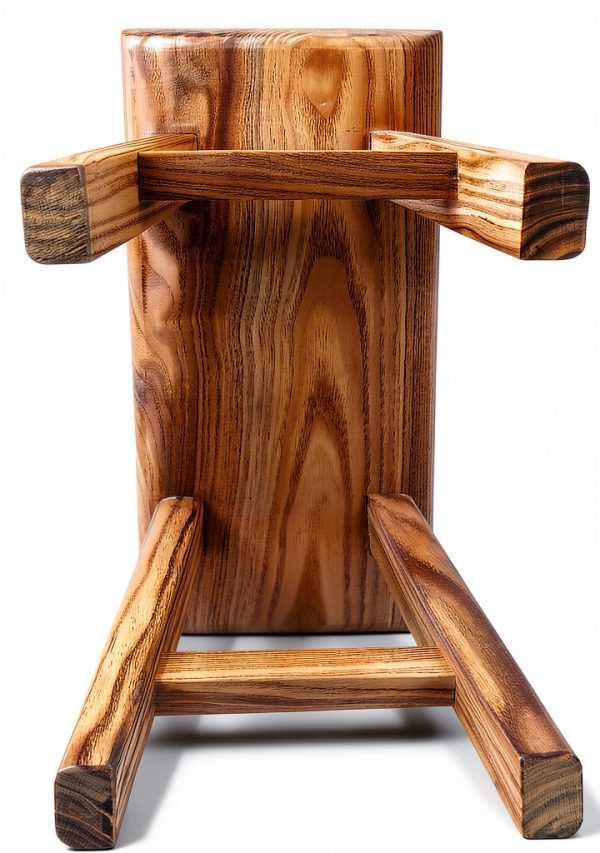 Handmade Solid Wood Stool Milking10 Height Wooden Step Stool Simple Wooden Viking (12" Long 6" Wide)-3