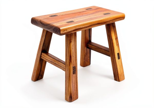 Handmade Solid Wood Stool Milking10 Height Wooden Step Stool Simple Wooden Viking (12" Long 6" Wide)-2