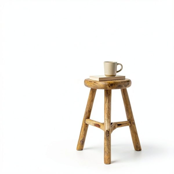 Wooden Stool Artissance Vintage Plant Stand – Natural Wood, 10x10x20-1