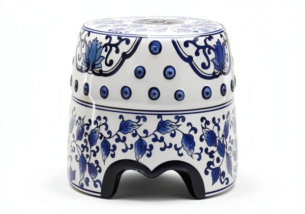 Safavieh Tao Ceramic Decorative Garden Stool, Blue and White-1