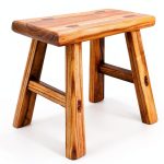 Handmade Solid Wood Stool Milking10 Height Wooden Step Stool Simple Wooden Viking (12" Long 6" Wide)-0