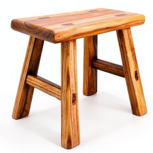 Handmade Solid Wood Stool Milking10 Height Wooden Step Stool Simple Wooden Viking (12" Long 6" Wide)-0