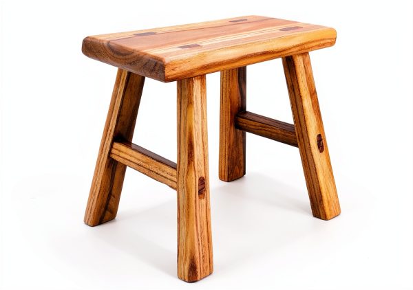 Handmade Solid Wood Stool Milking10 Height Wooden Step Stool Simple Wooden Viking (12" Long 6" Wide)-0