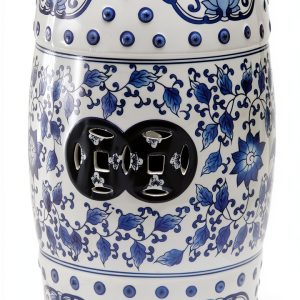 Safavieh Tao Ceramic Decorative Garden Stool, Blue and White-0