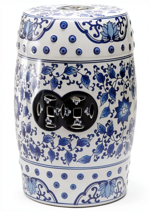 Safavieh Tao Ceramic Decorative Garden Stool, Blue and White-0