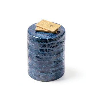 Artistic Weavers Fallon Garden Stool Blue Modern Ceramic Patio Stool-0