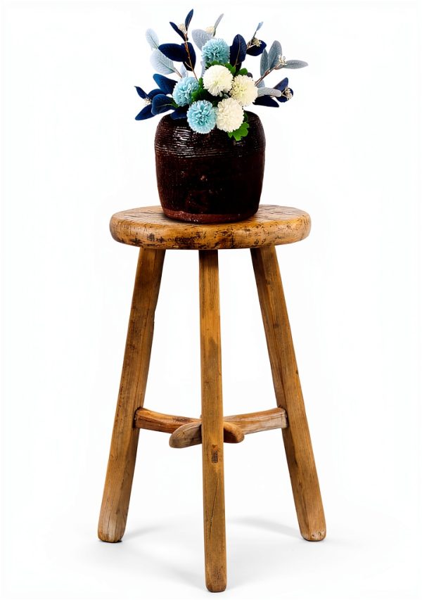 Wooden Stool Artissance Vintage Plant Stand – Natural Wood, 10x10x20-6