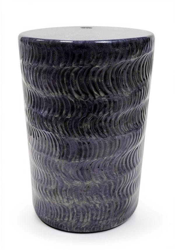 Artistic Weavers Fallon Garden Stool Blue Modern Ceramic Patio Stool-1