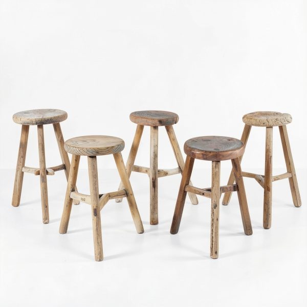Wooden Stool Artissance Vintage Plant Stand – Natural Wood, 10x10x20-4