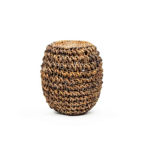Rustic Bohemian Barrel-Style Stool JONATHAN Y TBL2000A 21in Brown-4