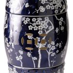 Safavieh Ceramic Garden Stool Dark Blue 13x13x18 Decorative-0