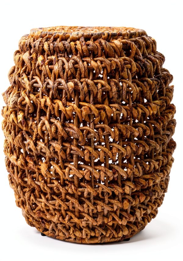 Rustic Bohemian Barrel-Style Stool JONATHAN Y TBL2000A 21in Brown-2