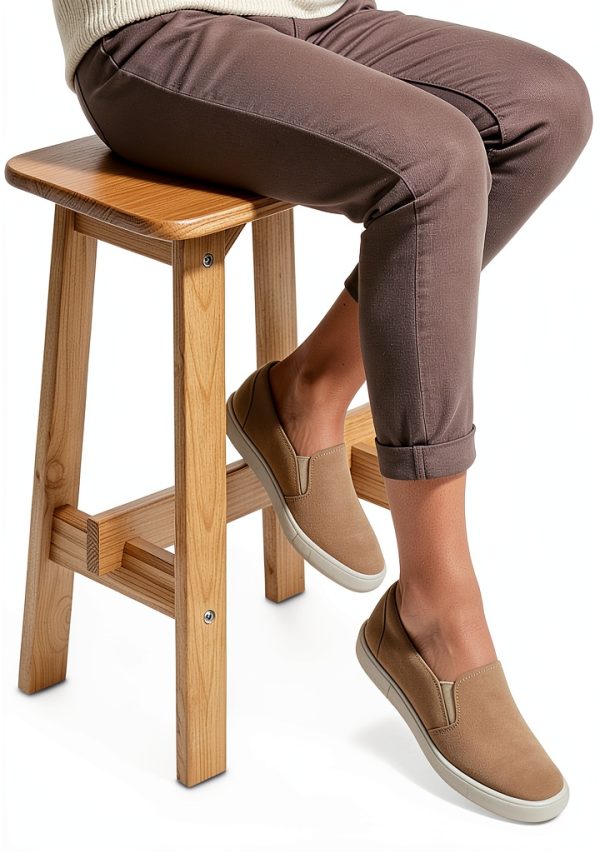 Lestar Solid Wood Stool, Small Wooden Stool Rectangle, Vanity Stool for Living Room Bathroom-8