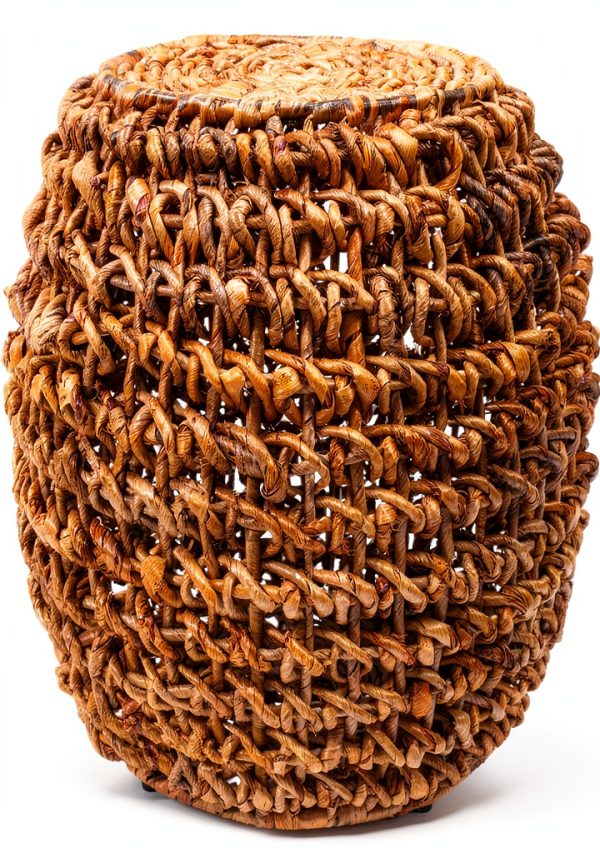 Rustic Bohemian Barrel-Style Stool JONATHAN Y TBL2000A 21in Brown-0