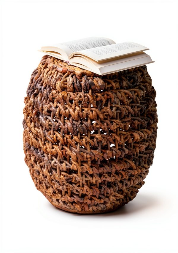 Rustic Bohemian Barrel-Style Stool JONATHAN Y TBL2000A 21in Brown-5